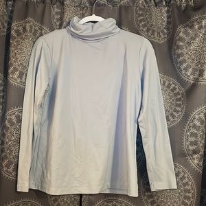 Light blue grey turtle neck, Jon Den, thick soft material
